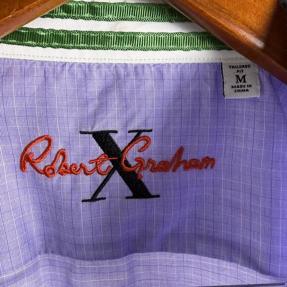 3 Robert Graham Men’s Shirt Bundle, Size Medium – Three Piece Lot, 100% Cotton - Picture 4 of 15